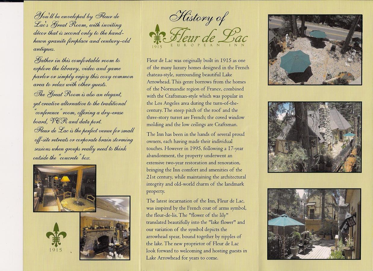 Fleur De Lac Europeran Inn Lake Arrowhead Dış mekan fotoğraf